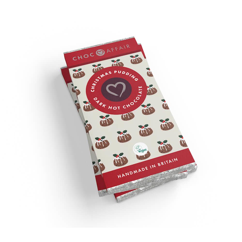 Choc Affair Christmas Pudding Flavoured Dark Chocolate Bar